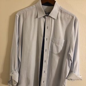 TASSO ELBA MENS M 15-15 1/2 100% COTTON BLUE L/S